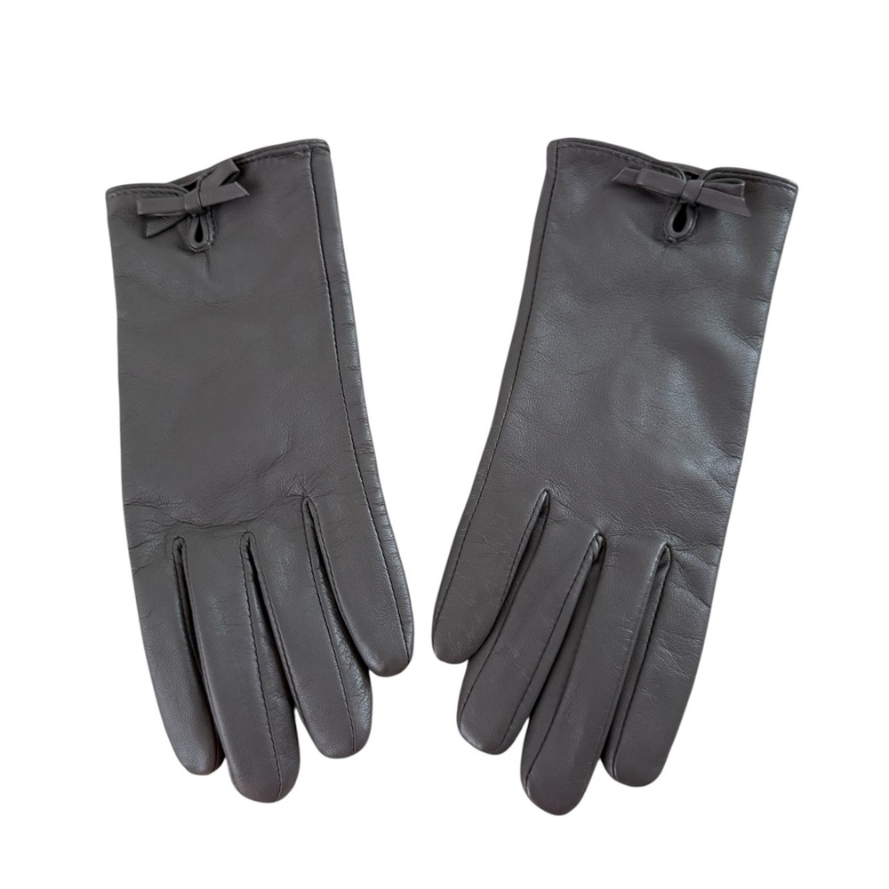 Brooks Brothers Gray Leather Gloves